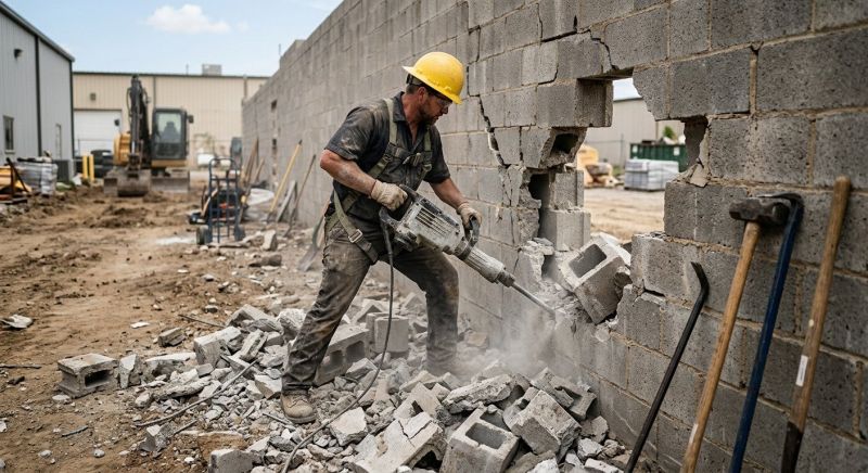 Block Wall Demolition in Bergen County, NJ