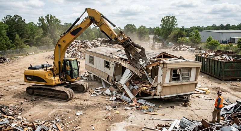 Trailer Home Demolition in Houston, TX